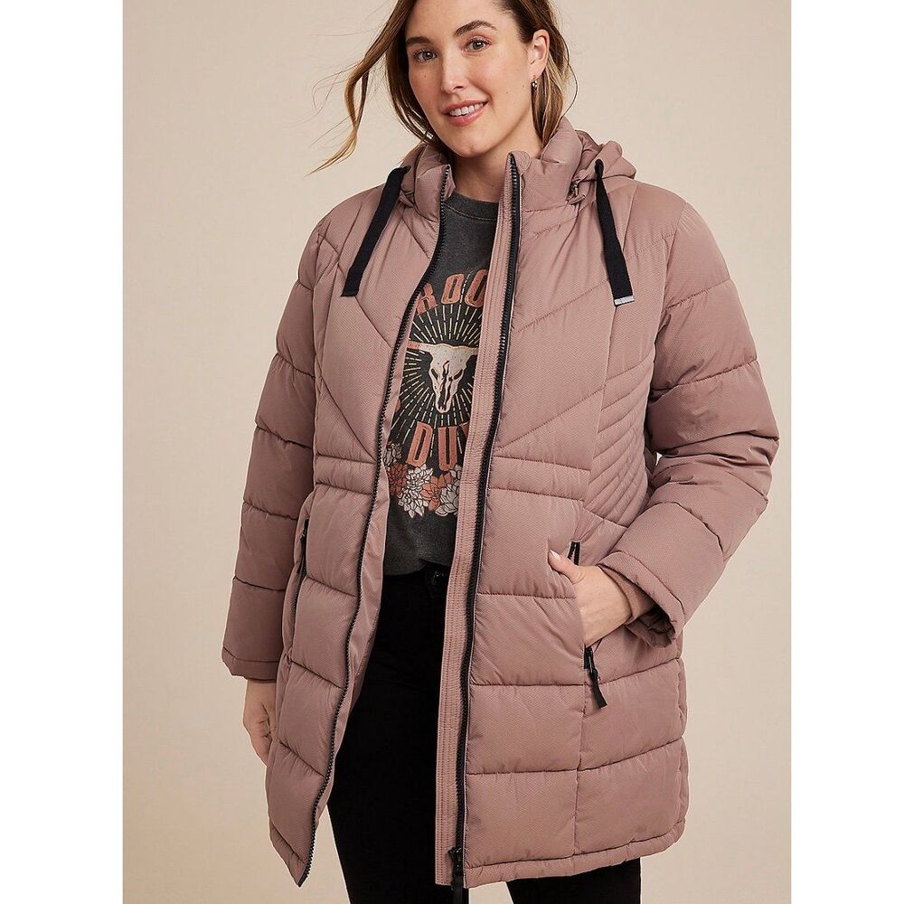 Maurices Plus Size Mid Length Puffer Coat